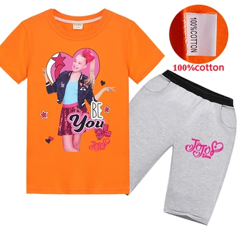 

JOJO Siwa 2020 Toddler Tees T Shirt Short Pants 2pcs Shirts Shorts Suit Baby Clothes Sets Kids Girls T Shirts Tops Pant Clothing