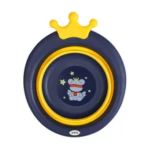Pgy mini dobrável balde do agregado familiar dos desenhos animados dobrável bacia material plástico bebê dobrável bacia portátil crianças dobrável bacia