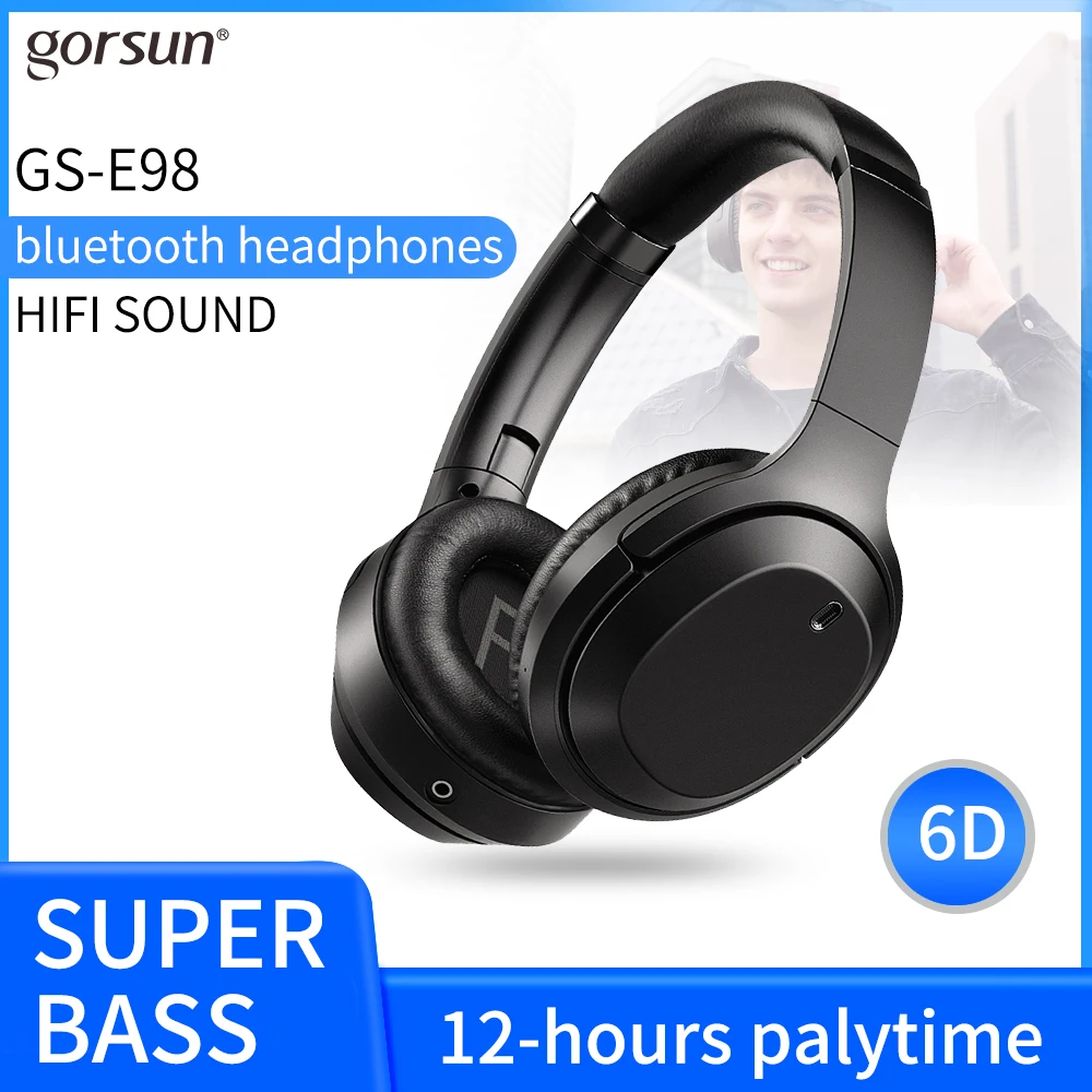 Новая Bluetooth гарнитура GORSUN E98 проводная беспроводная складная стереогарнитура 5 0