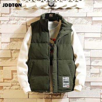 

JDDTON New Men's Hooded Vests Sleeveless Jacket Hoodies Coat Winter Loose Waistcoat Casual Japanese Man Fashion Streetwear JE378