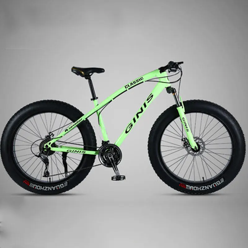 Mountain Bike Super Wide Tire Double Disc BrakeVariable Speed Man and Women Adult Snow Bike Student Cool