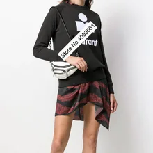 Свитер с круглым вырезом и буквенным принтом, с длинным рукавом, Bopstyle, осень/зима, Женский Пуловер зеленого/Красного/родо цвета, Топ