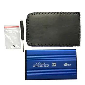 

2.5 Inch USB 2.0 SATA External Mobile Hard Disk Box Aluminum Alloy Shell External HDD Enclosure Box SSD Solid Hard Disk Dropship