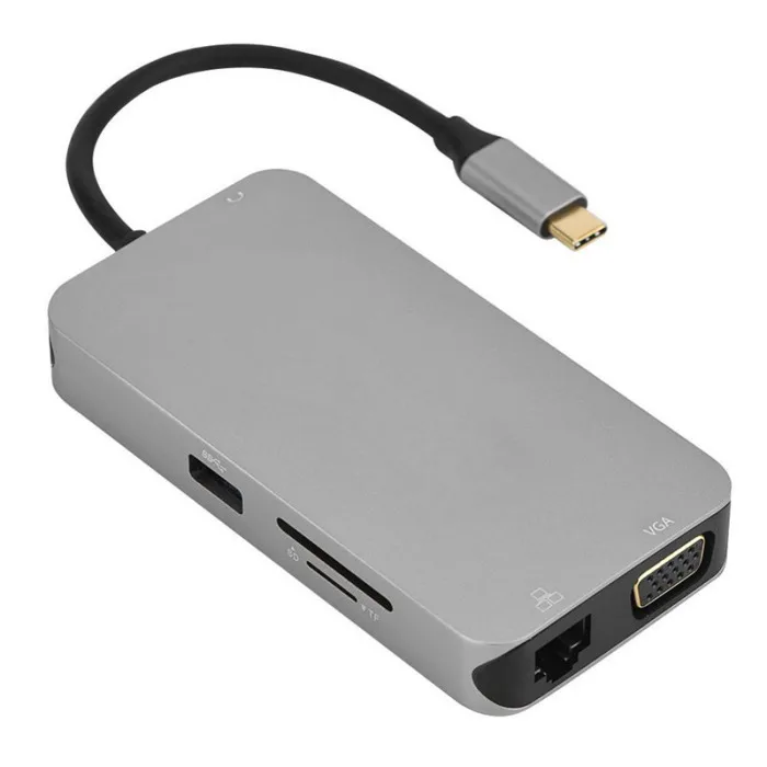Type-C к RJ45 VGA HDMI концентратор PD аудио адаптер конвертер для ПК компьютера NC99