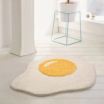 

Cute Egg Bathroom Rug Funny Entrance Carpet Area Rugs Kitchen Rug Badroom Floor Mats Welcome Doormat Chic Room Decor 70x58cm