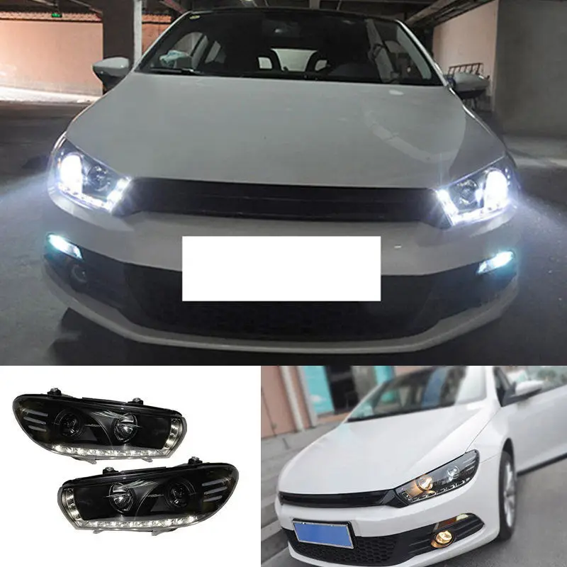 

2X Xenon Headlight Assembly with LED DRL Bi-Xenon Projector For Scirocco 2008 2009 2010 2011 2012 2013