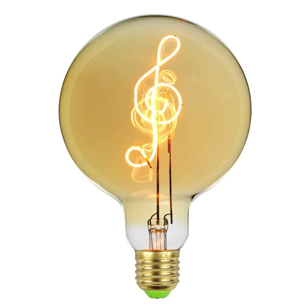 TIANFAN Edison ЛАМПЫ G125 Музыка Примечание лампа Светодиодная в форме шара глобуса