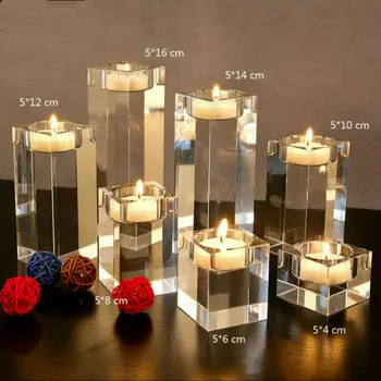 

ACTIOM Home Decorations Candle Holder Crystal Candelabra Candlestick Wedding Table Centerpieces Bar Coffee Shop Decorations