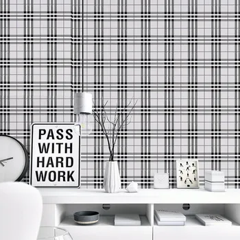 

10m waterproof modern minimalist Nordic British Scottish plaid wallpaper for bedroom living room office kitchen wall papers home