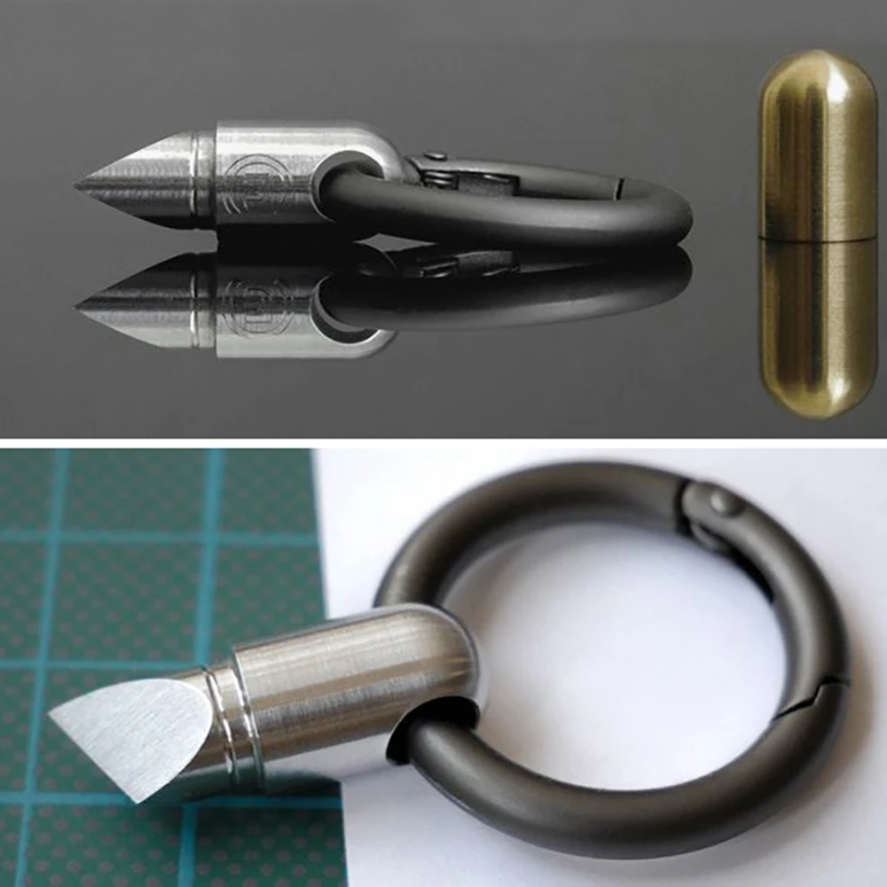 capsule knife Steel EDC Portable Tinying Mini Tool Key Ring Pendant Cutting Tool Capsule Knife cutting tool Stainless steel