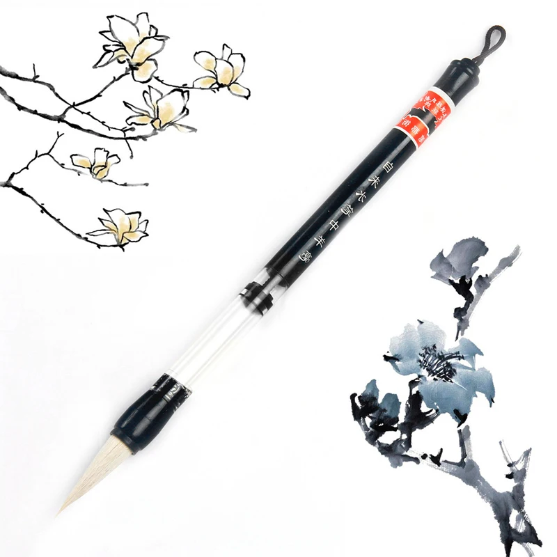 Water Brush Chinese Japanese Calligraphy Reusable Adjusted Pen Practice White Head Brush S/M/L