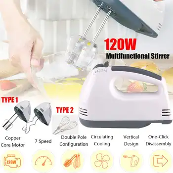 

Manual Mini Blender 7 Speed Dough Hand Mixer Food Blender Multifunctional Food Processor Electric Kitchen Mixer