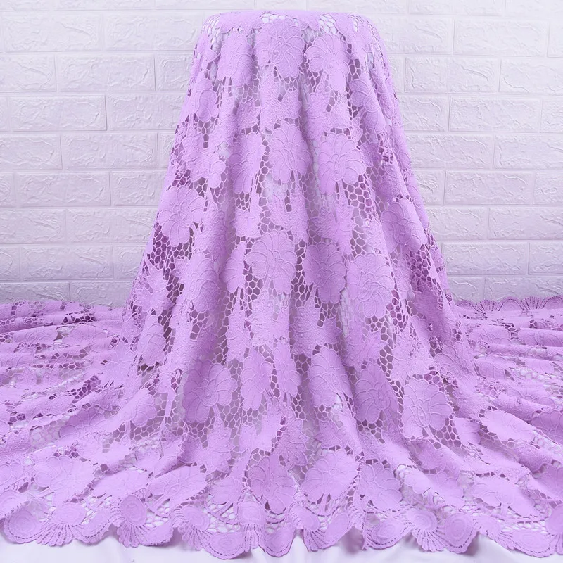 Zhenguiru Pink Guipure Cord New Arrival African Fabric Mesh French Leaf Shape Nigerian For Women Party Dress A2019 | Дом и сад