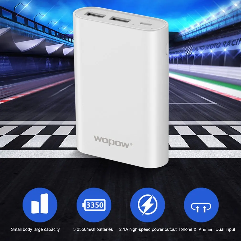 Обновленный 10000+ мАч Быстрая зарядка мобильный PowerP10plus двойной USB выход портативный внешний аккумулятор с светодиодный светильник индикатор