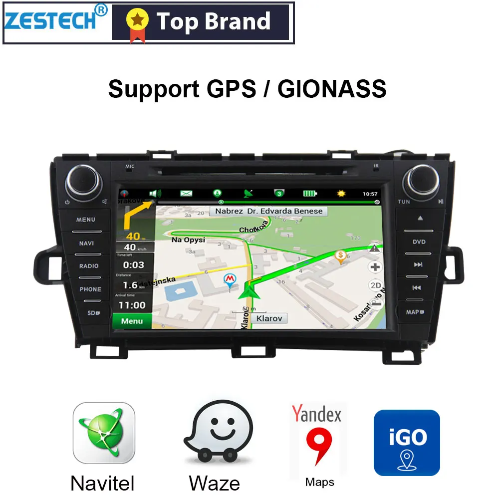 Android 9,0 gps Радио автомобильный dvd-плеер для Toyota Prius 2009-2013 Автомагнитола Автомобильный gps мультимедийный Руль управления