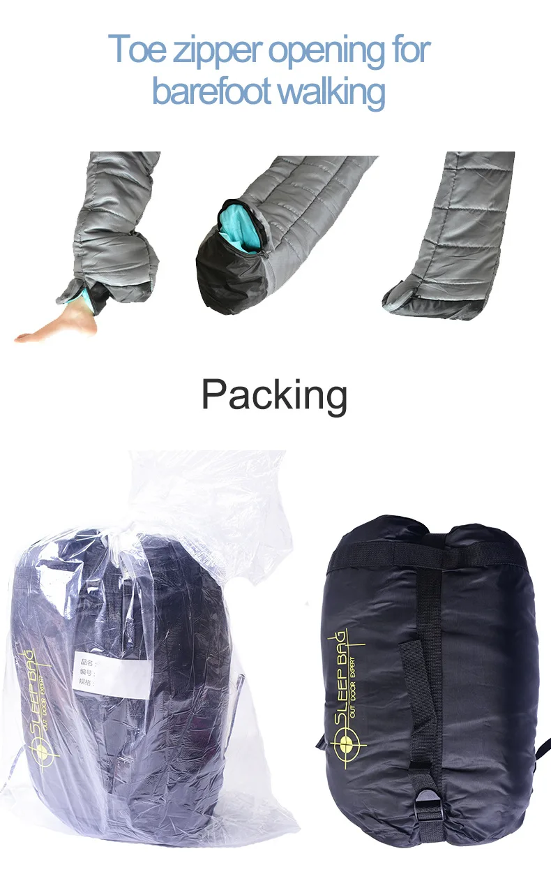 ポータブルキャンプウェアラブル寝袋快適で耐久性のあるポーチ 
