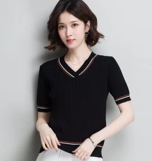 

RC22 Fashion Logo Printing T Shirts Women's Sleeve Short Fashion 100% cotton Female T-Shirts