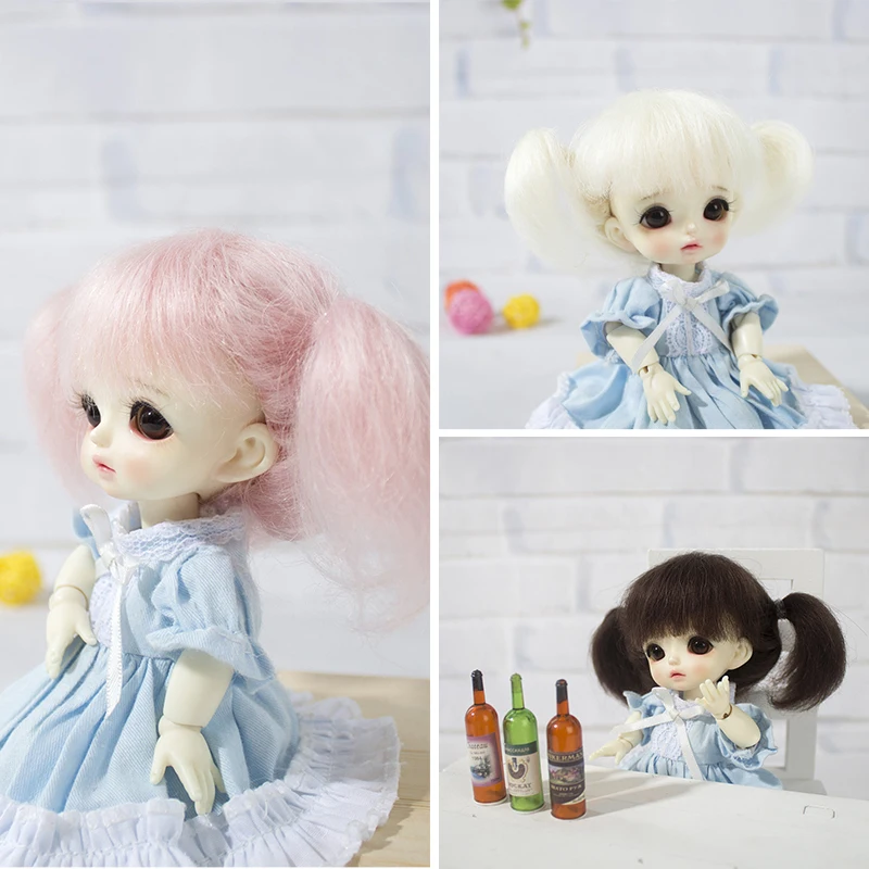 Новое поступление очень мягкий парик 1/8 Bjd женский милый стильный коричневый для