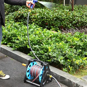 

Newly Garden Hose Reel Stand Water Pipe Storage Rack Cart Holder Bracket for 40m Hose portable