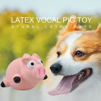 

Cute Latex Round Pig Toy Dog Toys Pet Molar Tooth Cleaner Trainging Dog Chew Toy Dogs Doggy Puppy Dental Care Dog Pet Puppy.