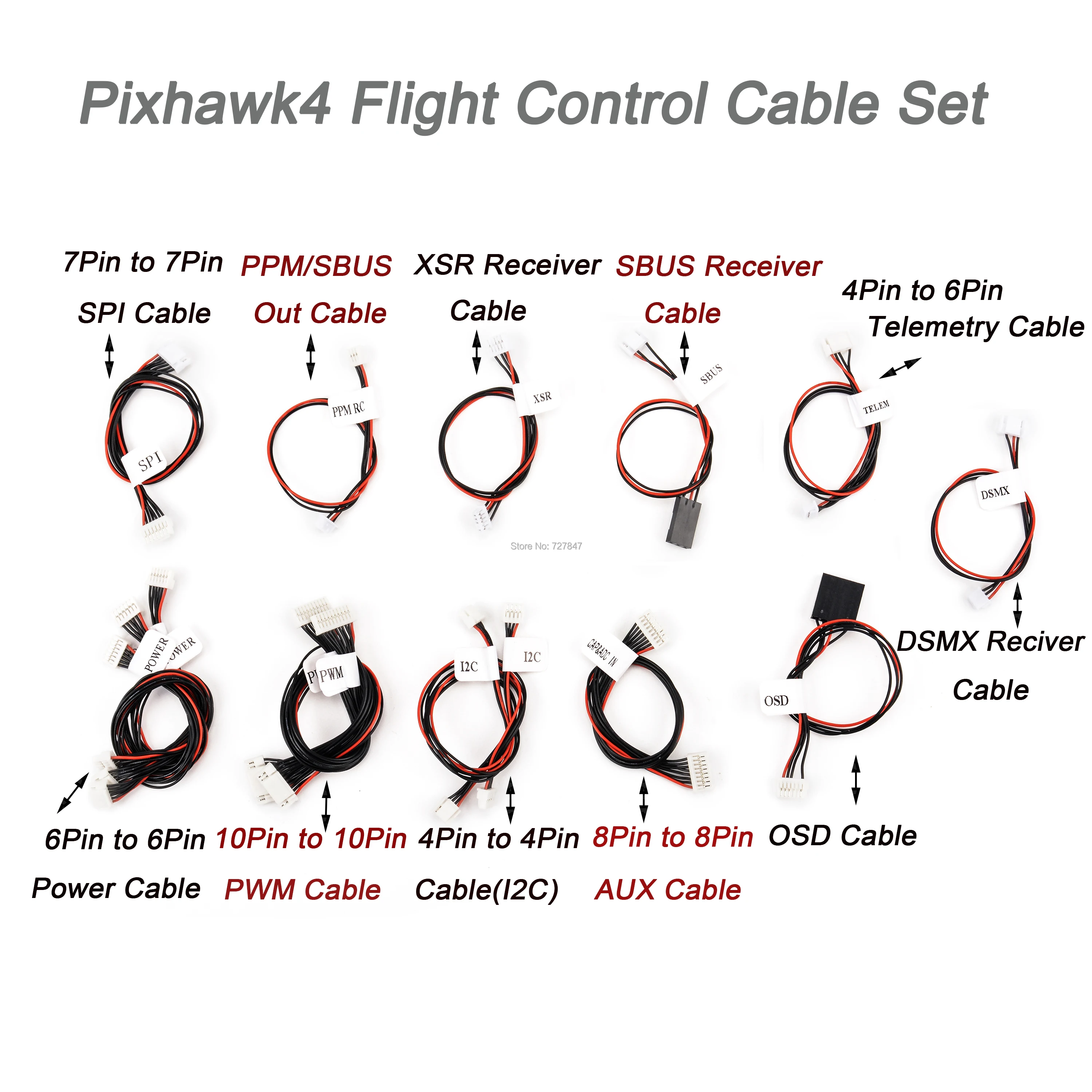 Запасные аксессуары SPI/ PPM/SBUS/XSR/PWM/AUX/OSD кабели питания с телеметрическим проводом