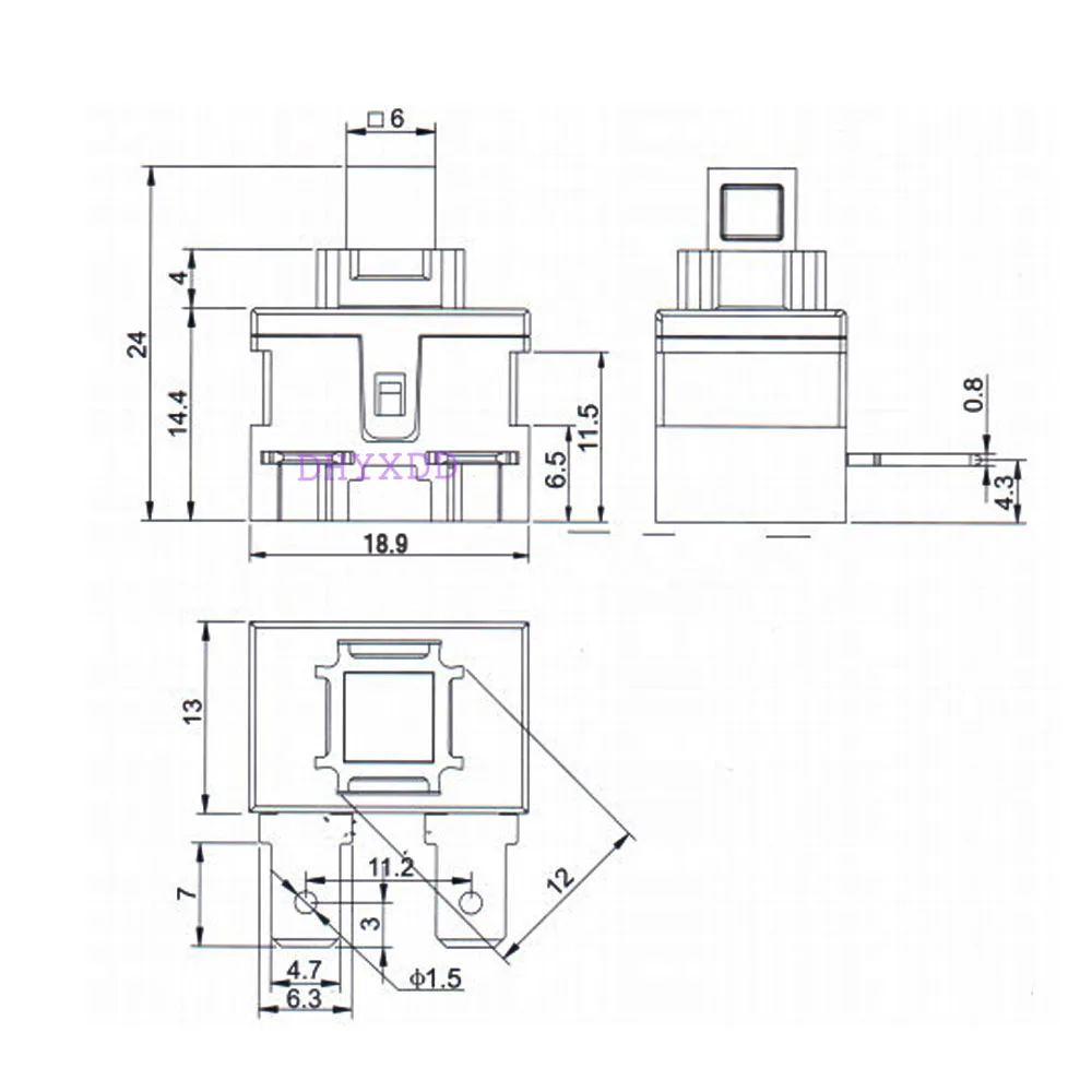 Ű ġ ư ġ KAN-L5, ¼  ûұ, Ư , ڵ , 2 , 19x13, 10A, 250V, , 1 