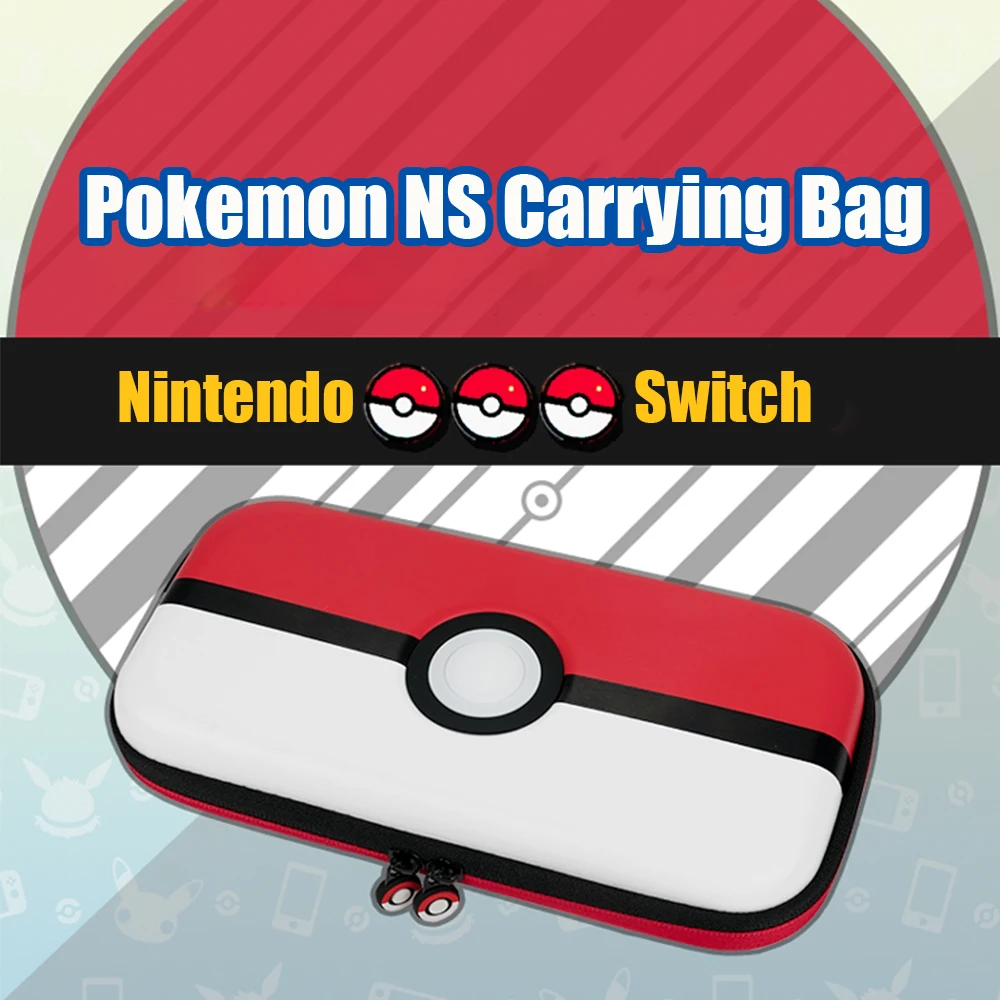 

Nintend Switch Accessories Travel Carrying Bag NS Soft Hard Bag Case &Pokemo Go Stickers for Nintendo Switch & Caps for NS