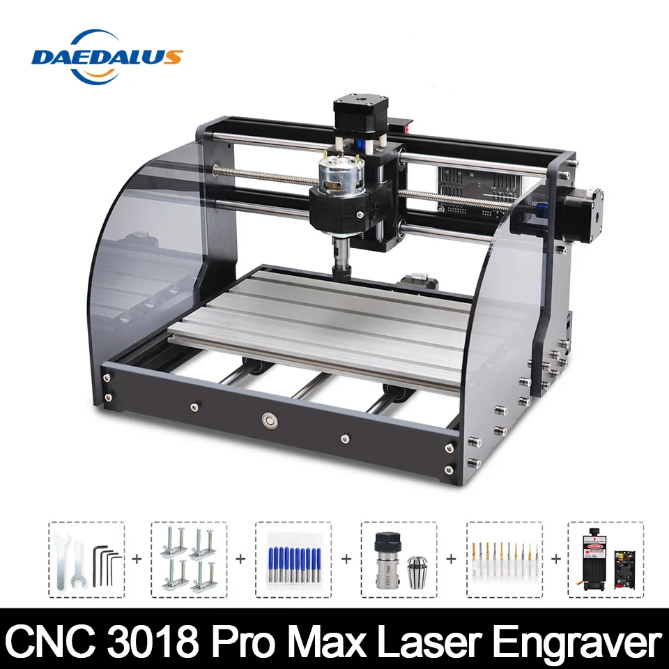 Лазерный гравер GRBL гравировальный станок с ЧПУ 3018 Pro Max 5 Вт автономным