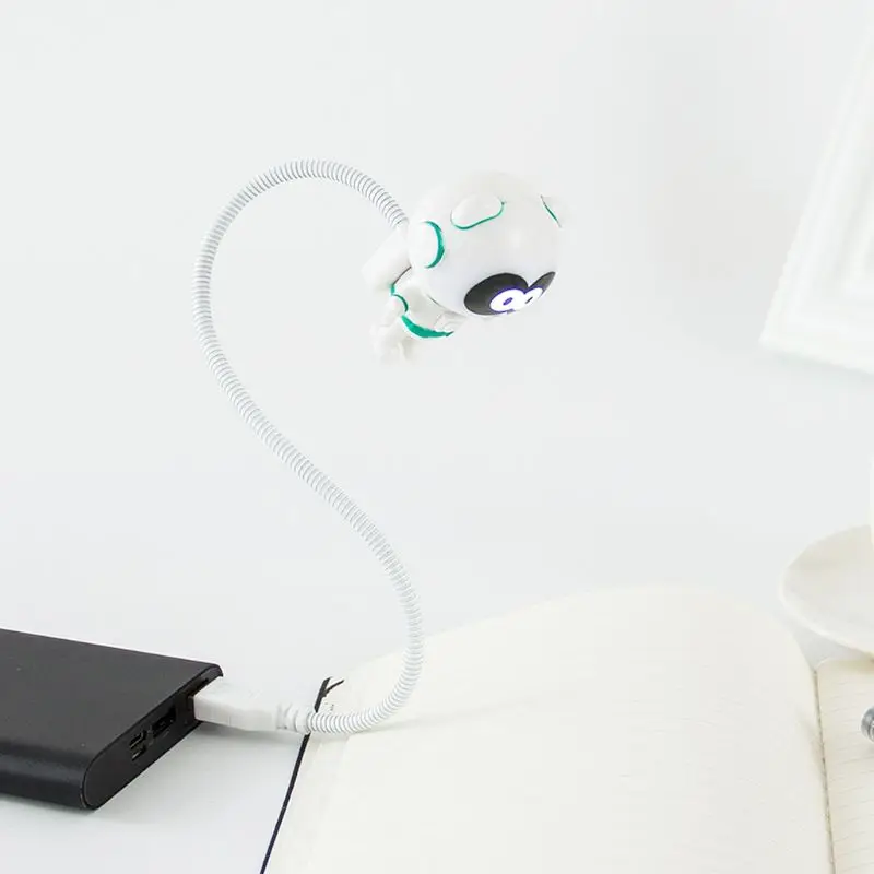 Flexible Cute Panda USB Powered Mini LED Night Light With ON OFF Switch Reading Lamp Bulb for Laptop PC Powerbank Charger
