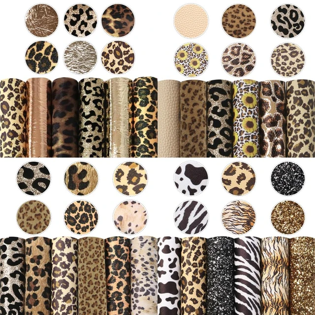 Leopard Embossed PU Faux Leather Sheets Fabric 46*135cm for Hair Bows  Earring DIY Crafts Making - AliExpress