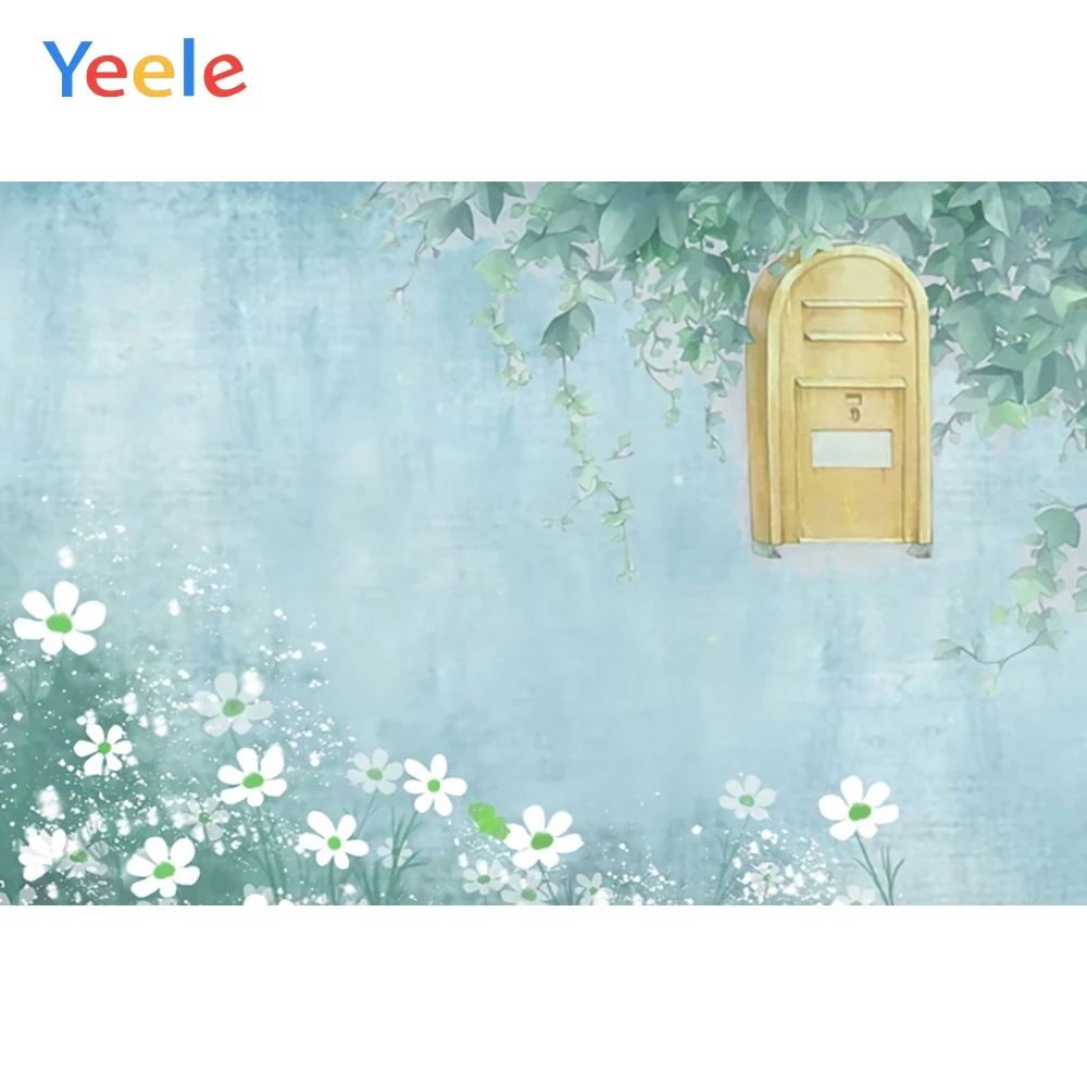 

Flower Leaves mailbox Newborn Baby Shower birthday Part Backdrop Photography Custom Photographic Background For Photo Studio