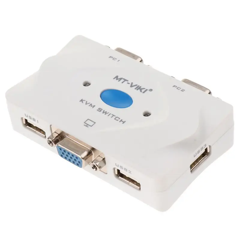 2 в 1 4 порта Usb 0 Kvm коммутатор с кабелем для двойного монитора клавиатура мышь 1920x1440