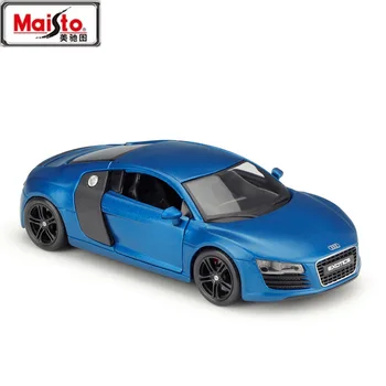 

MAISTO 1:24 AUD R8 Diecasts DESICN BLUE Sports Car Simulation Alloy Car Model Decoration Birthday Gifts for Kids Metal Toys Cars