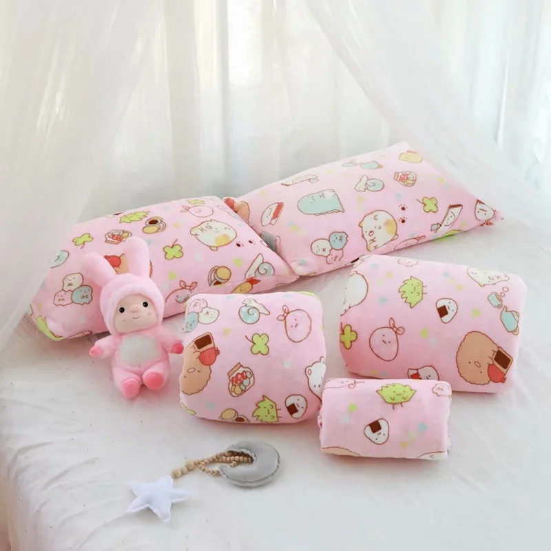 

Hot Selling Corner Biological Airable Blanket Pillow Case Plush Toys-Processing Customizable Logo Recruit Agents