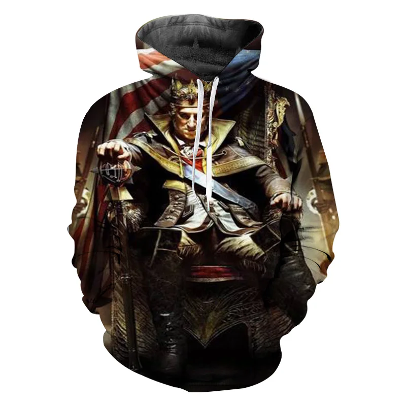 Assassin's Creed king Sweat Homme толстовки уличная Мужская Толстовка Sudaderas Para Hombre толстовка мужская