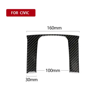 

Car Gearbox Panel Trim Interior Carbon Fiber Black Sticker For Honda Civic 10th 2016-2010 Accessories Practical