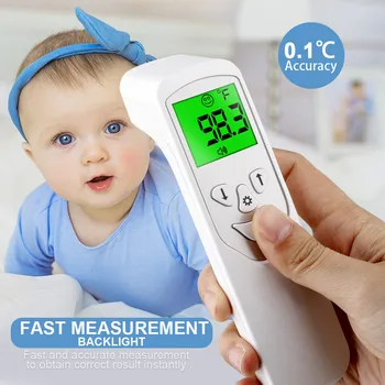 

In Stock Thermometer Infrared Digital Non-contact Forehead Infrared Thermometer Adult LCD Backlight Termometro Infravermelh HOT