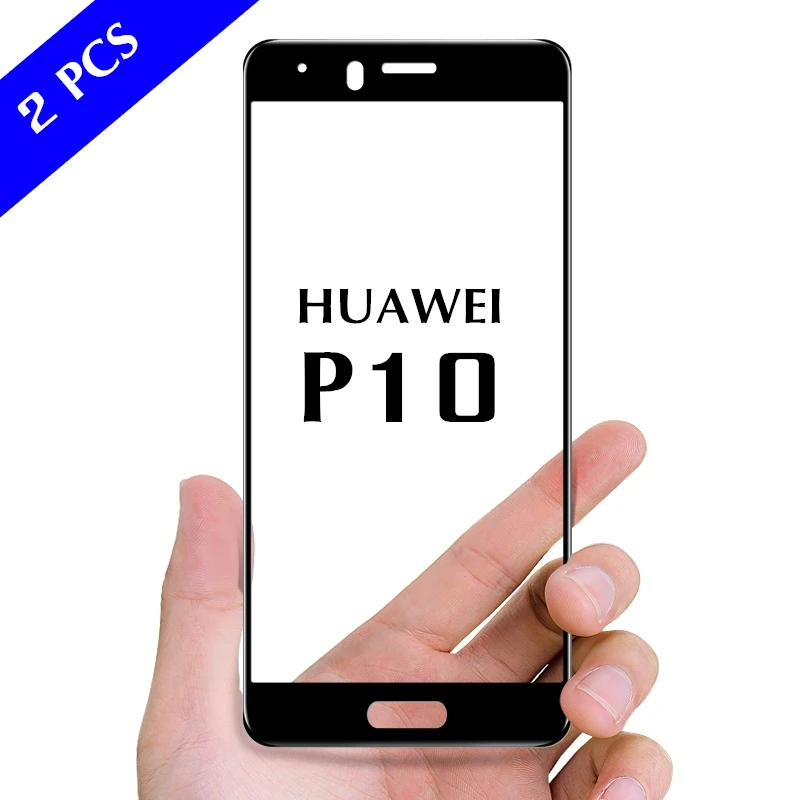 2 шт полное покрытие 9D закаленное стекло для huawei P10 Защитная пленка экрана |
