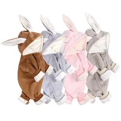 Barboteuse à capuche et manches longues pour bébé, garçon et fille, combinaison en laine, vêtements pour nouveau né de 3 à 18 mois 