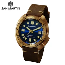 ^#Cheap San Martin Abalone Bronze Diver Watches Men Mechanical Watch Luminous Water Resistant 200M Leather Strap Stylish Relojes ???? ^#Cheap San Martin Abalone Bronze Diver Watches Men Mechanical Watch Luminous Water Resistant 200M Leather Strap Stylish Relojes ????
