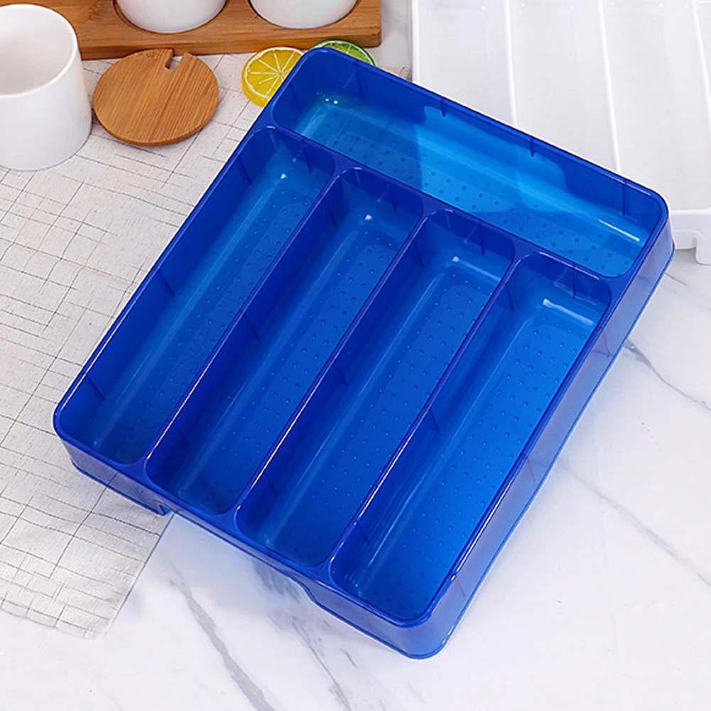 

2PCS Spoon Cutlery Separation Storage Box Cabinet Chopsticks Tableware Drawer Divider Tray Kitchen Cutlery Drawer Tray Organizer
