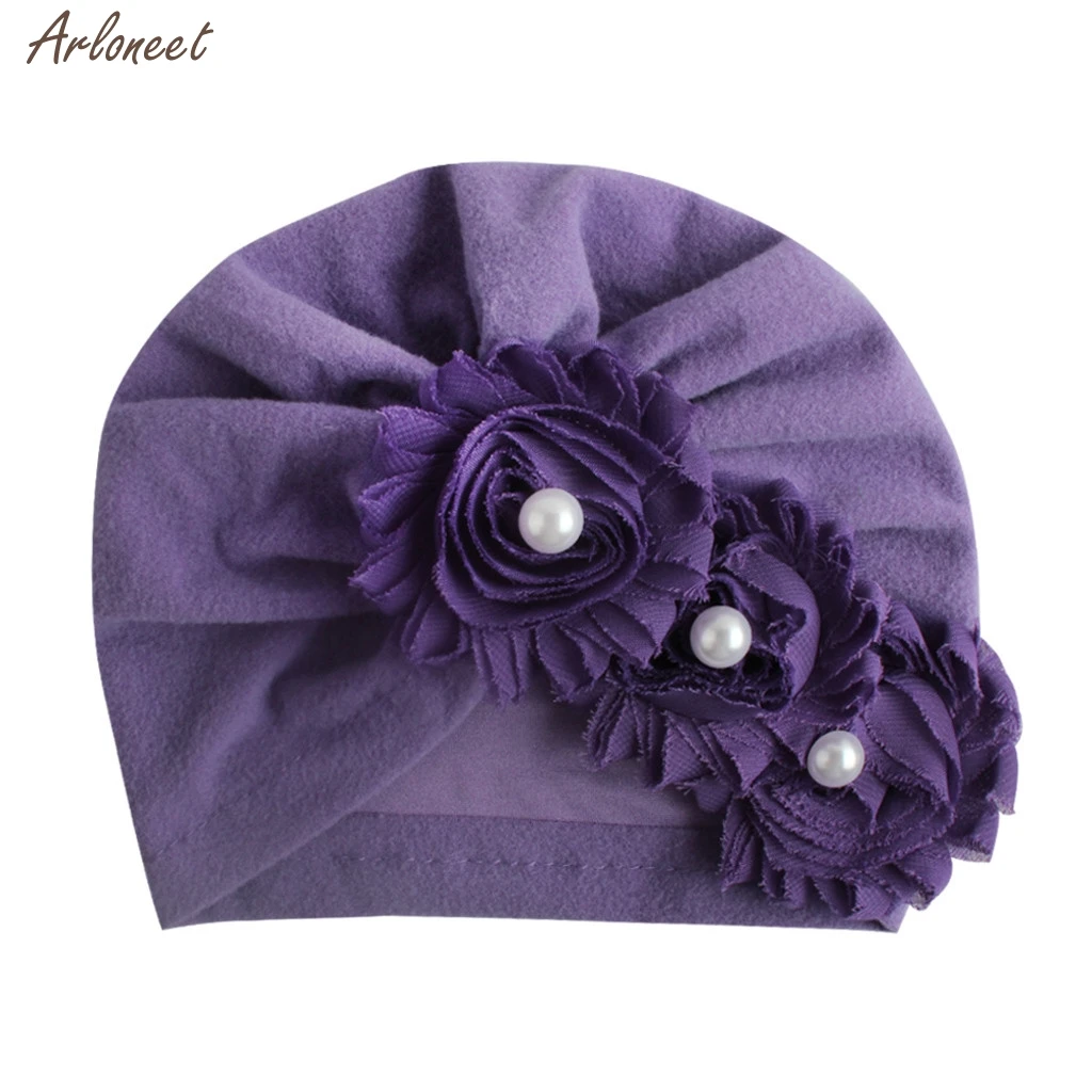Purple Модная детская шапка с подсолнухом, шапка для новорожденных, теплая шапка для мальчиков и девочек, милая шапка, детская зимняя шапка, лидер продаж года, Новинка - Цвет: Purple