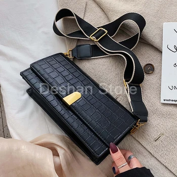 

Vintage Fashion Female Flap Bag 2020 New High Quality Leather Women's Designer Handbag Crocodile Pattern Shoulder Messenger Bags