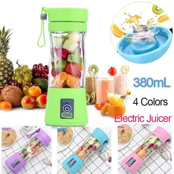 

380ml Portable Juice-Blender USB Juicer Cup Multi-function Fruit Mixer Six Blade Mixing Machine Personal Smoothies Baby Food
