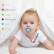 Porte sucette arc en ciel pour bébé, attache sucette pour bébé, chaîne de sucette pour tout petits, accessoires de dentition 