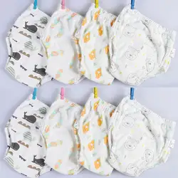 Новые Многоразовые Детские моющиеся тканевые подгузники на липучке с карманами, 6 слоев