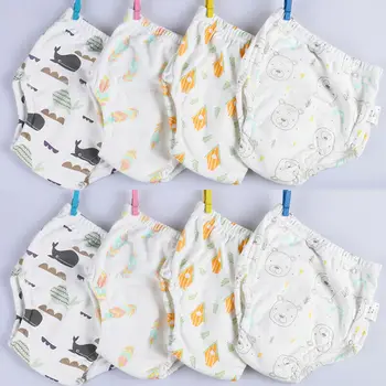 

New Reusable Baby Washable Cloth Nappy Cover Hook-Loop Pocket Diaper 6 Layers