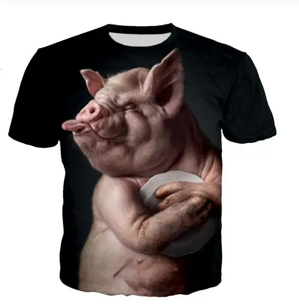 SONSPEE-New-arrive-popular-Novelty-animal-pig-dog-cow-series-t-shirt-men-women-3D-print