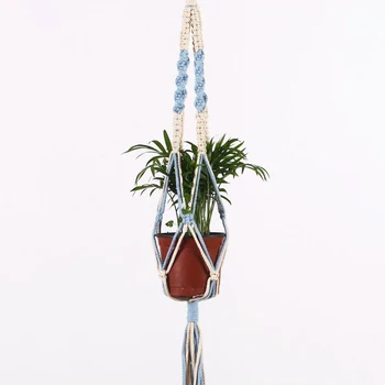 

Pot Holder Macrame Plant Hanger Hanging Planter Basket Cotton Braided Rope Craft For Green Landscaping, Horticulture Landscaping