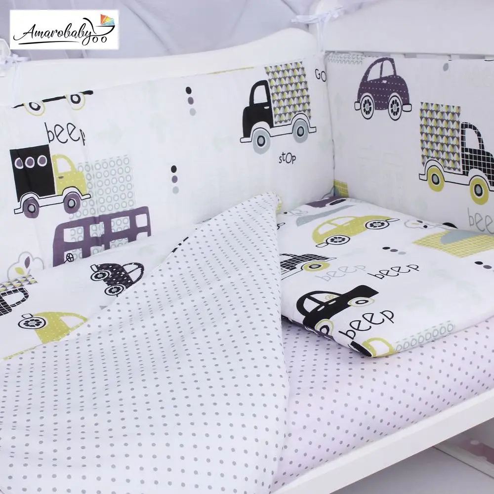 Комплект WB в кроватку 4 предмета(бортики на молнии) AmaroBaby, бязь